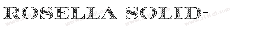 Rosella Solid字体转换